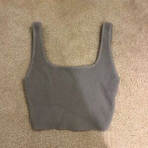 Aritzia Sculpt Knit Squareneck Cropped Tank